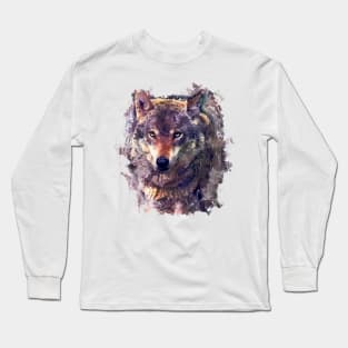 Wolf art #wolf Long Sleeve T-Shirt